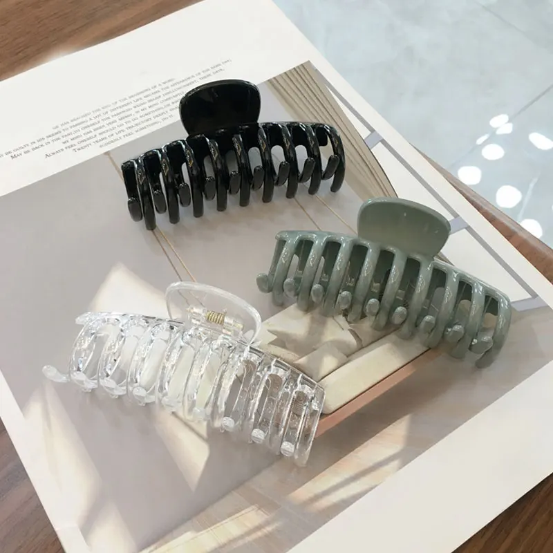 

Большая Заколка-краб для волос, заколка-краб для волос в ванну, аксессуары для волос, зажим для конского хвоста, большие зажимы для волос, мод...