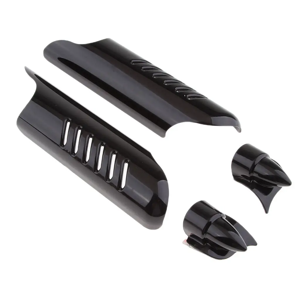 

Bright Black Motorcycle Fork Lower Leg Deflector Cover For Harley