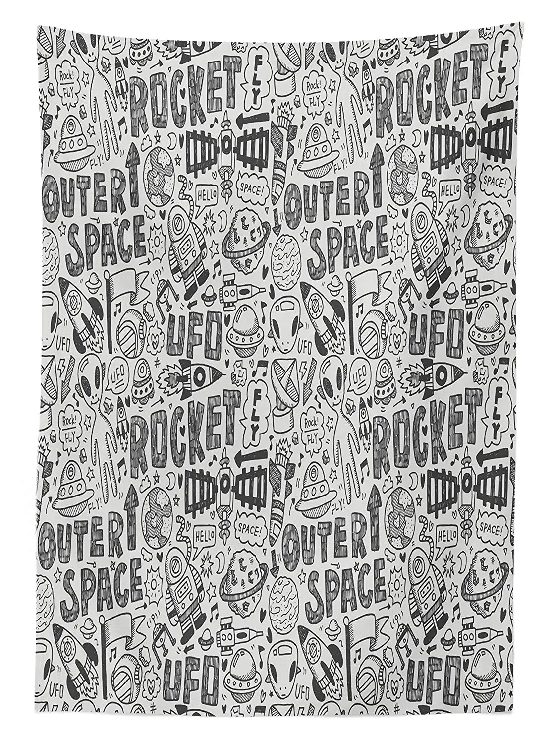 Внешняя космическая Декоративная скатерть Пудель астронавты спутниковая ракета