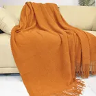 Вязаное одеяло с нитью на кровать, диван, плед, путешествия, кемпинг, ворс, одеяло, мягкое полотенце, кровать, плед, гобелен