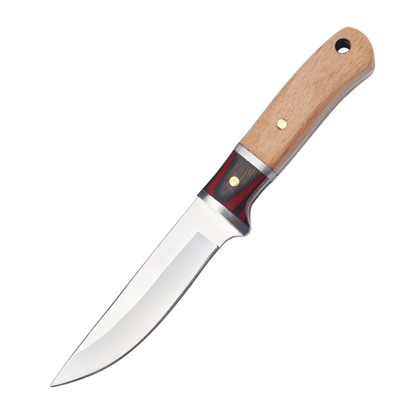 Barbecue Knife Wooden Handle Hand Meat Grilled Lamb Outdoor Portable Roast Whole | Дом и сад