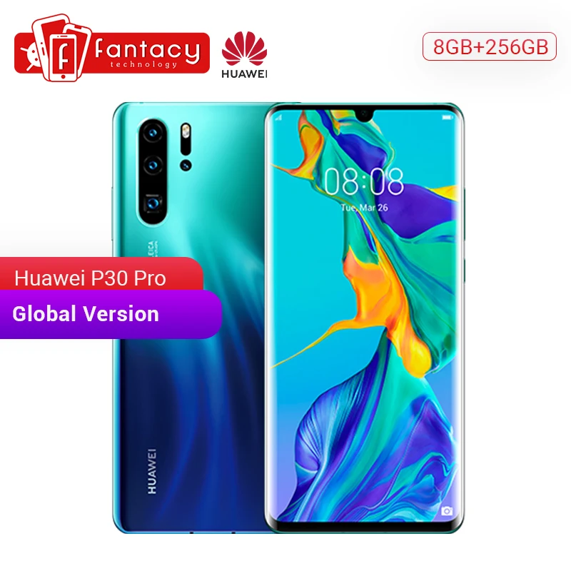 Глобальная версия смартфона Huawei P30 Pro 8 ГБ 256 5x с оптическим зумом Quad Camera 6 47 дюймов