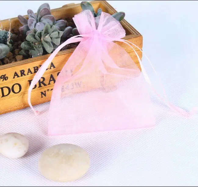 

100pcs 24 Colors 15 Size Jewelry Bag 5*7 7*9 9*12 10*15cm Wedding Gift Organza Bag Jewelry Packaging Display & Jewelry Pouches