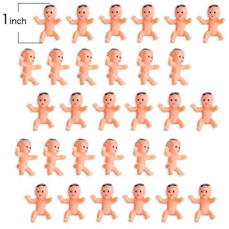 

50pcs 1Inch Mini Plastic Baby Favor Supplies For Baby Shower and Ice Cube Game