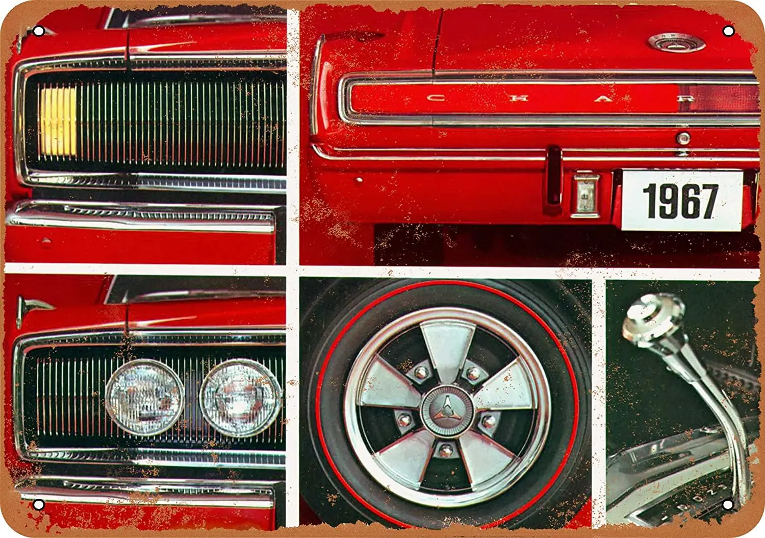 

WallColor 8*12 Metal Sign 1967 Dodge Charger 2 Vintage Look