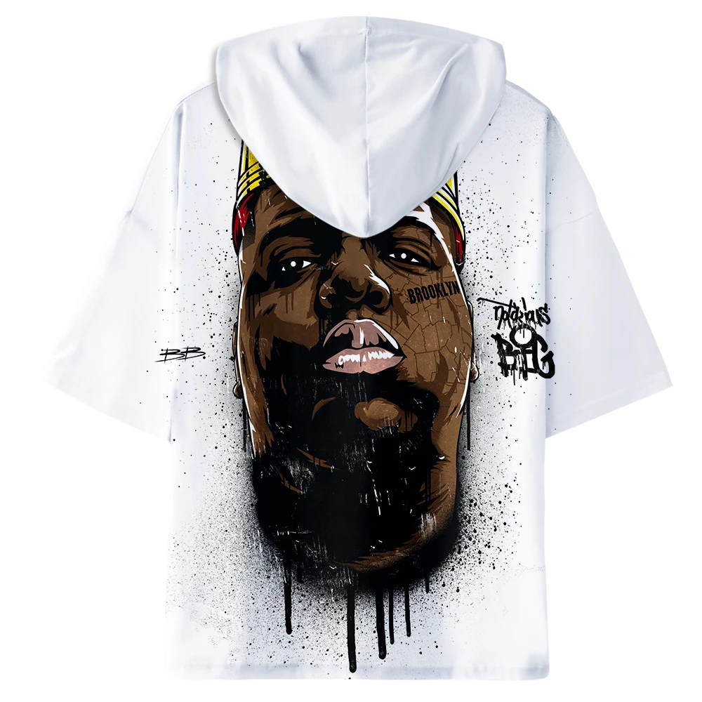 shirt men New the notorious biggie 3D printed Brand Anime Design T Shirt Print Hooded Tshirt3D digital printing Harajuku | Мужская