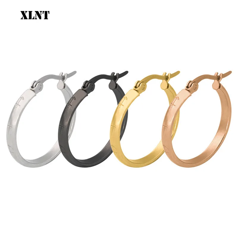 1 пара маленькие серьги кольца из нержавеющей стали|Серьги-кольца| |