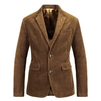 autumn winter mens suit jackets solid slim fit single breasted dress suits men fashion casual corduroy blazer men