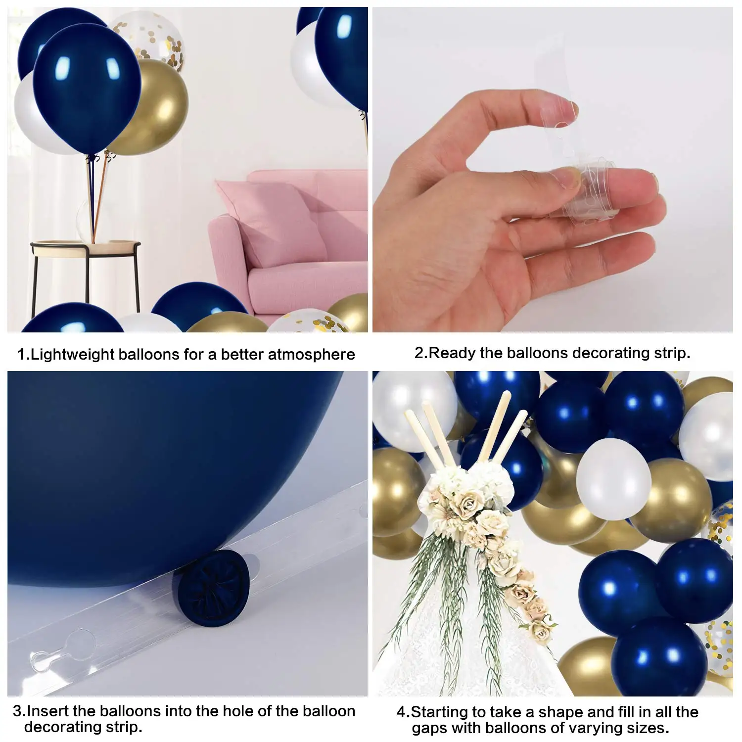 Темно-синий золотой конфетти праздничные украшения из шаров поставки 70 шт 12