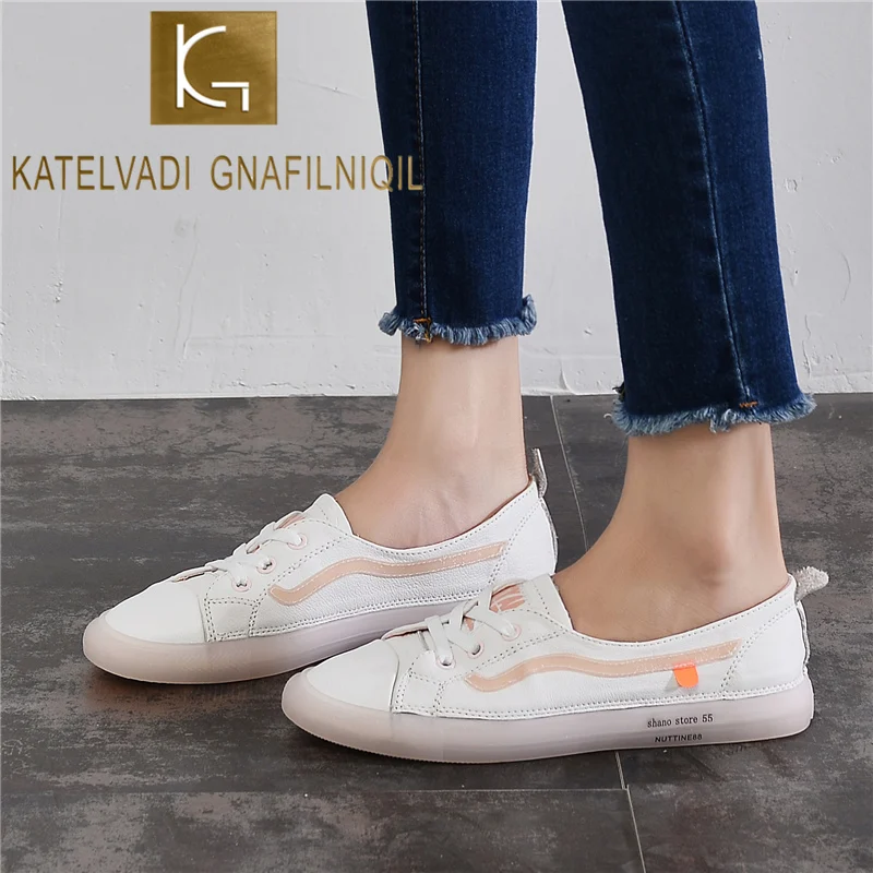 Кеды KATELVADI женские мягкие кроссовки на плоской подошве Вулканизированная