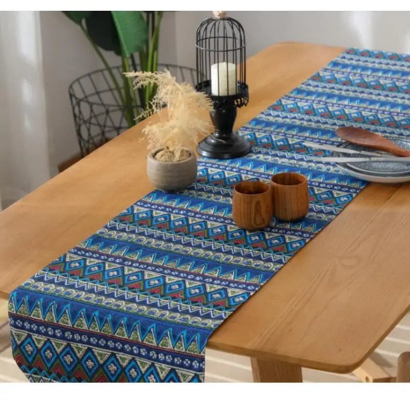 

Western Style Cotton Tassels Table Runner Table Mat For Wedding Chirstmas Decoration Party Wedding Decor Crafts Home Textile