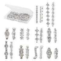 50pcs 10 styles alloy grade a rhinestone bar spacers beads for multi strand links bracelet jewelry making components supplies