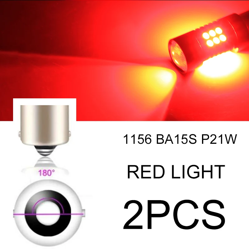 1156 BA15S P21W BraveWay 2 шт. 1156 P21W BA15S 1157 3157 7443 светодиодный светильник, автомобильный светильник с поворотным сигналом, задний тормозной светильник, светодиодный дневной светильник, DRL - Испускаемый цвет: 1156 BA15S P21W