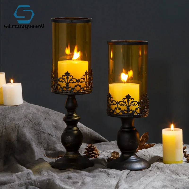 Strongwell старинный держатель для свечей Романтический подставка лампы в форме