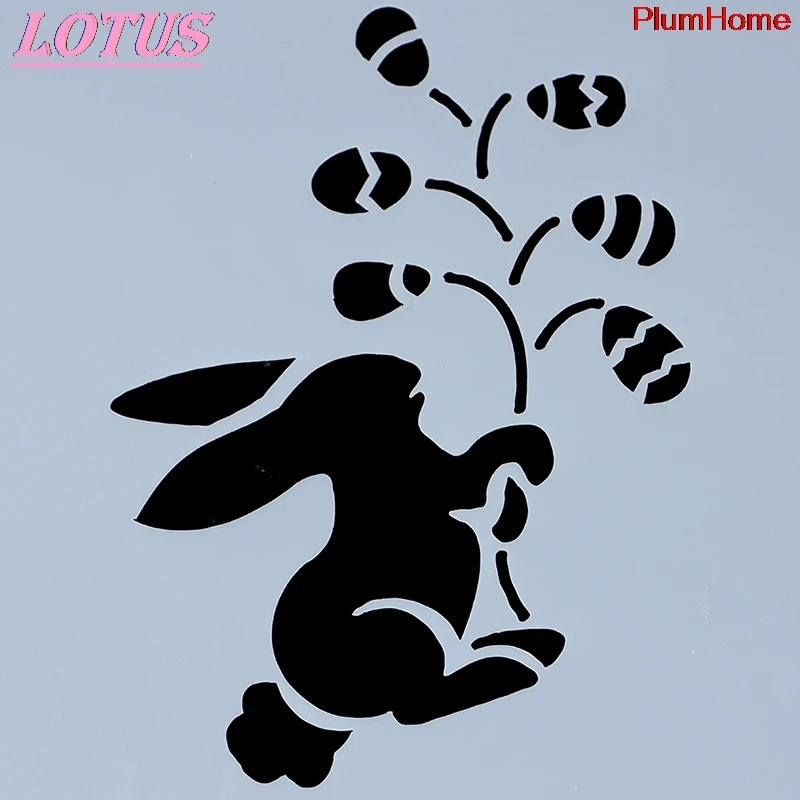 

3pcs Easter Bunnies Cookie Stencil Cake Tool Set Celebration Decorative Stencil for Cake Sugar Tools Tools Decorate Cakes