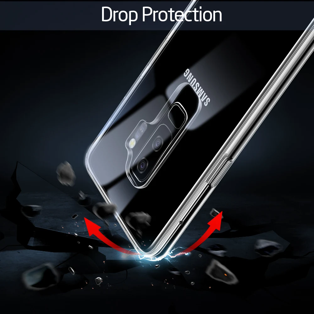 Для samsung S9 чехол, ESR для samsung S9 Plus чехол из закаленного стекла жесткий чехол+ ТПУ Рамка для samsung S9 для Galaxy S9 plus