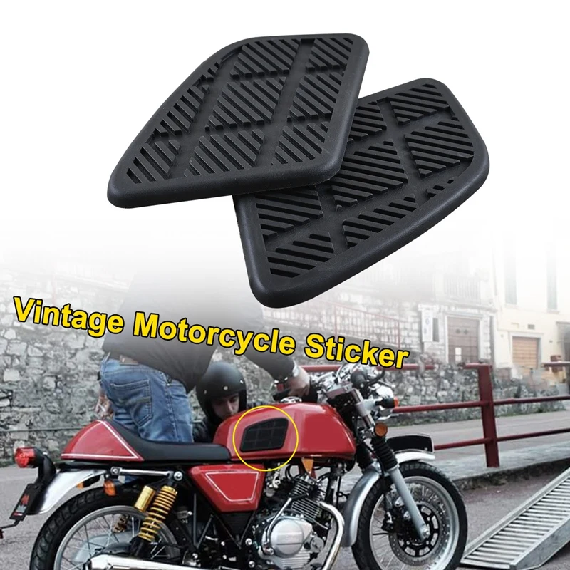 

2 шт. мотоциклетные газовый топливный бак резиновая накладка протектор для ретро Cafe Racer