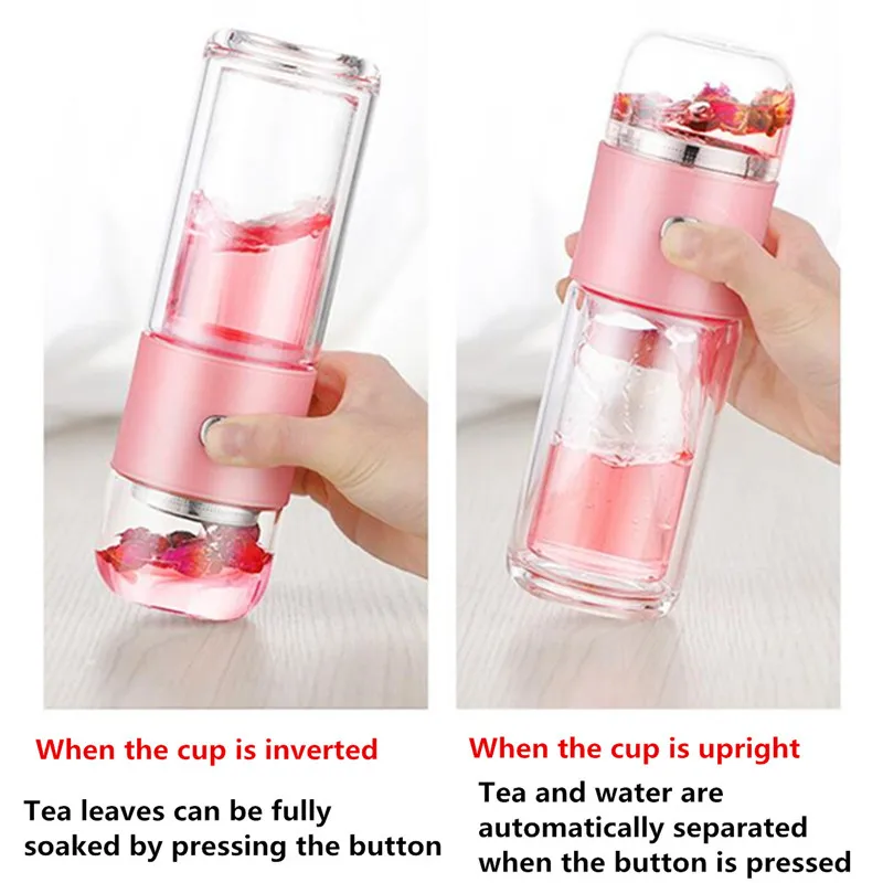 Стеклянная бутылка для воды с двойными стенками 220 мл|Бутылки воды| |