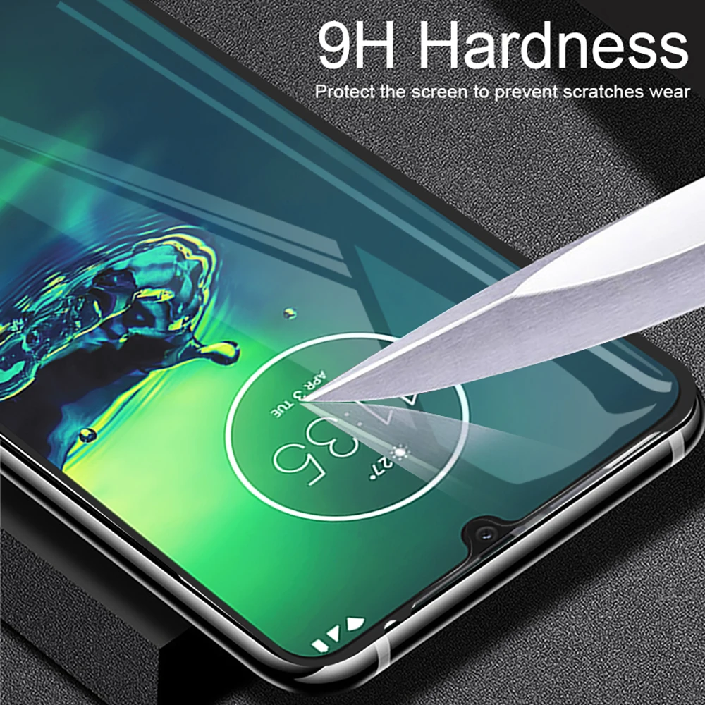 Закаленное стекло с полным покрытием для Moto G8 G7 Plus E6 G6 P30 Play Защита экрана One Zoom