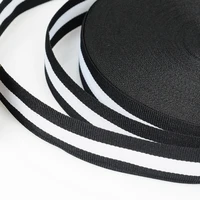 152540mm 50yards plain ribbon vertical striped glosgrain black white balck intercolor for decoration gift wrapping diy holiday