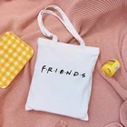Новая сумка через плечо с надписью FRIENDS Harajuku, модная повседневная сумка для покупок, трендовая вместительная сумка, сумки, кошелек, женская сумка
