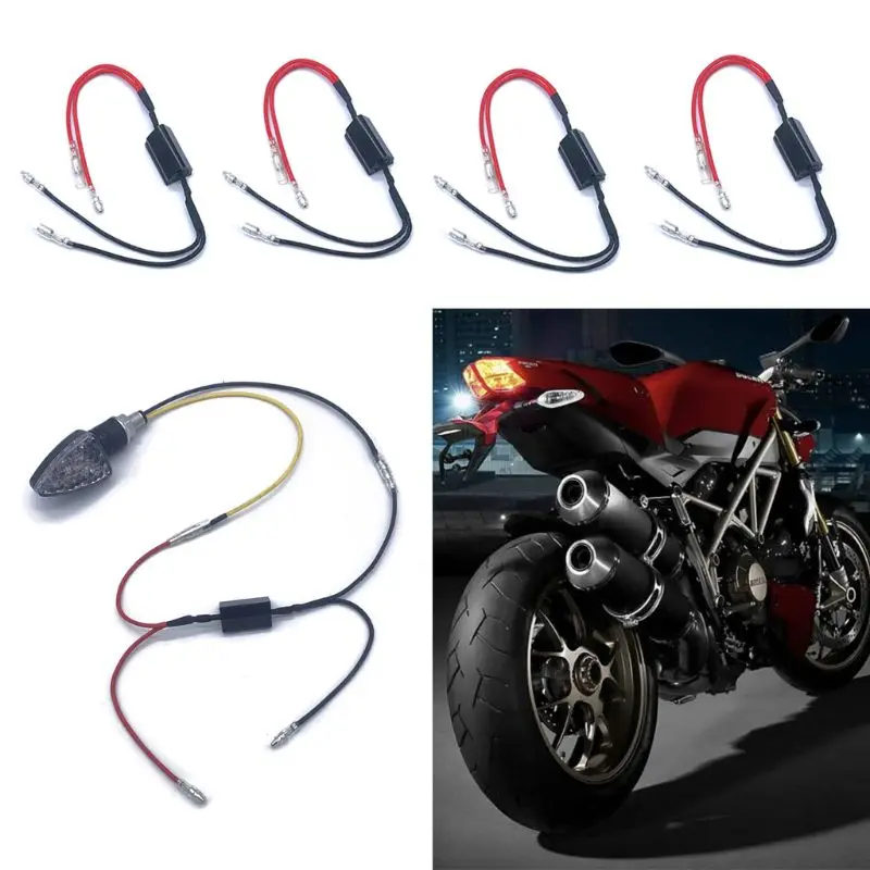 

4PCS 10W10Ω Moto Load Decoding Resistor for LED Mini Turn Signal Light Flash Kit