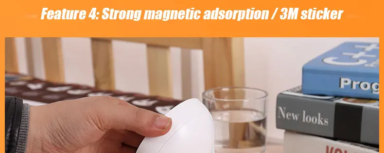 Onefire Night Light Туалет / WC светодиодные датчики движения Лампа с датчиком движения с батарейным питанием Переключатель освещения шкафа / шкафа
