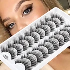 Норковые ресницы YSDO, 510 шт., густые искусственные 3D норковые ресницы, натуральные длинные накладные ресницы, не Тестируемые на животных, искусственные ресницы