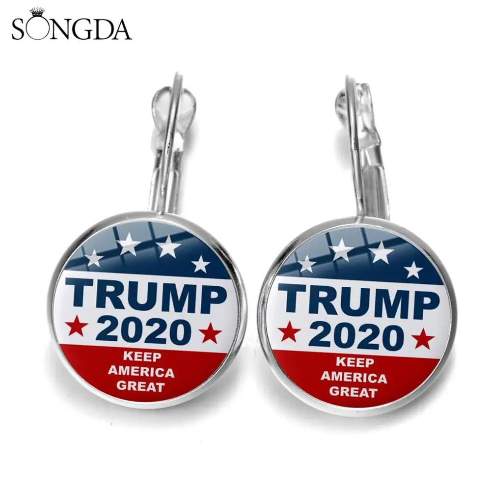 Креативные серьги флаг Трампа 2020 с французским крючком Дональд Трамп для