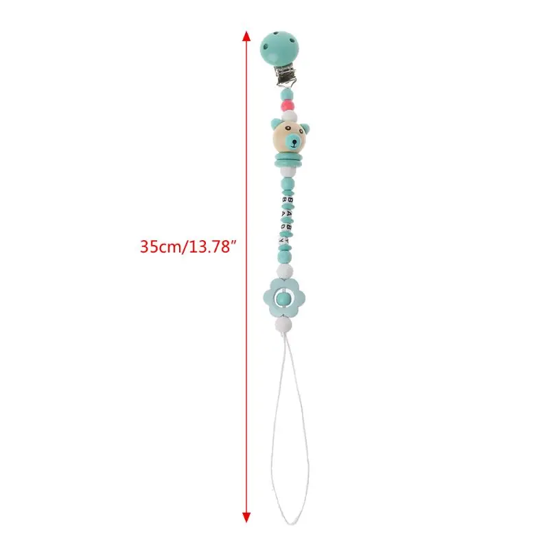 

Baby Pacifier Clip Pacifier Chain Panda Shape Hand Made Cute Colourful Beads Dummy Clip Baby Soother Holder For Baby Kid