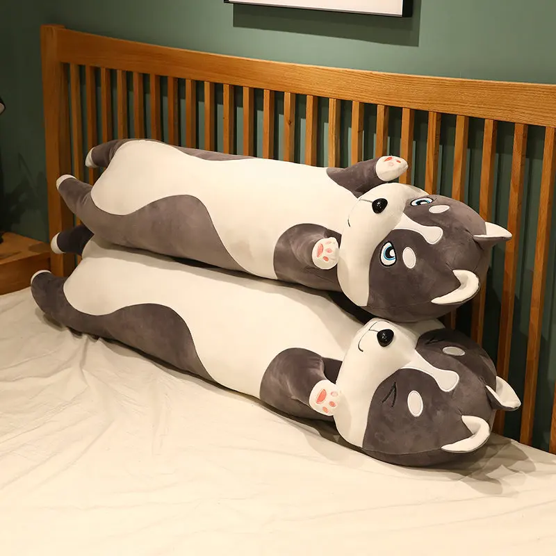 Barato Peluches De Husky De Tamaño Enorme Para Niños Y Niñas, Muñecos De Peluche De 150cm, Cojín Para Dormir De Dibujos Animados, Suave, Almohada Para Perro