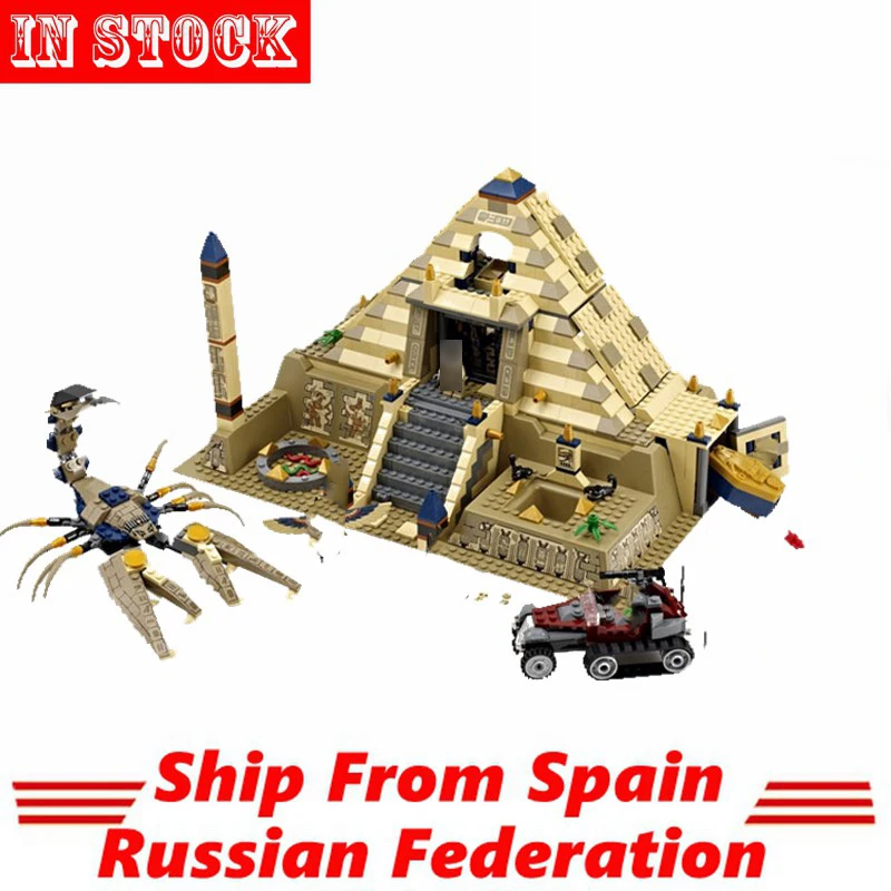 Совместимая серия Technic, египетский фараон, пирамида скорпиона, супер 822 шт., строительные блоки, детские игрушки с фигурками