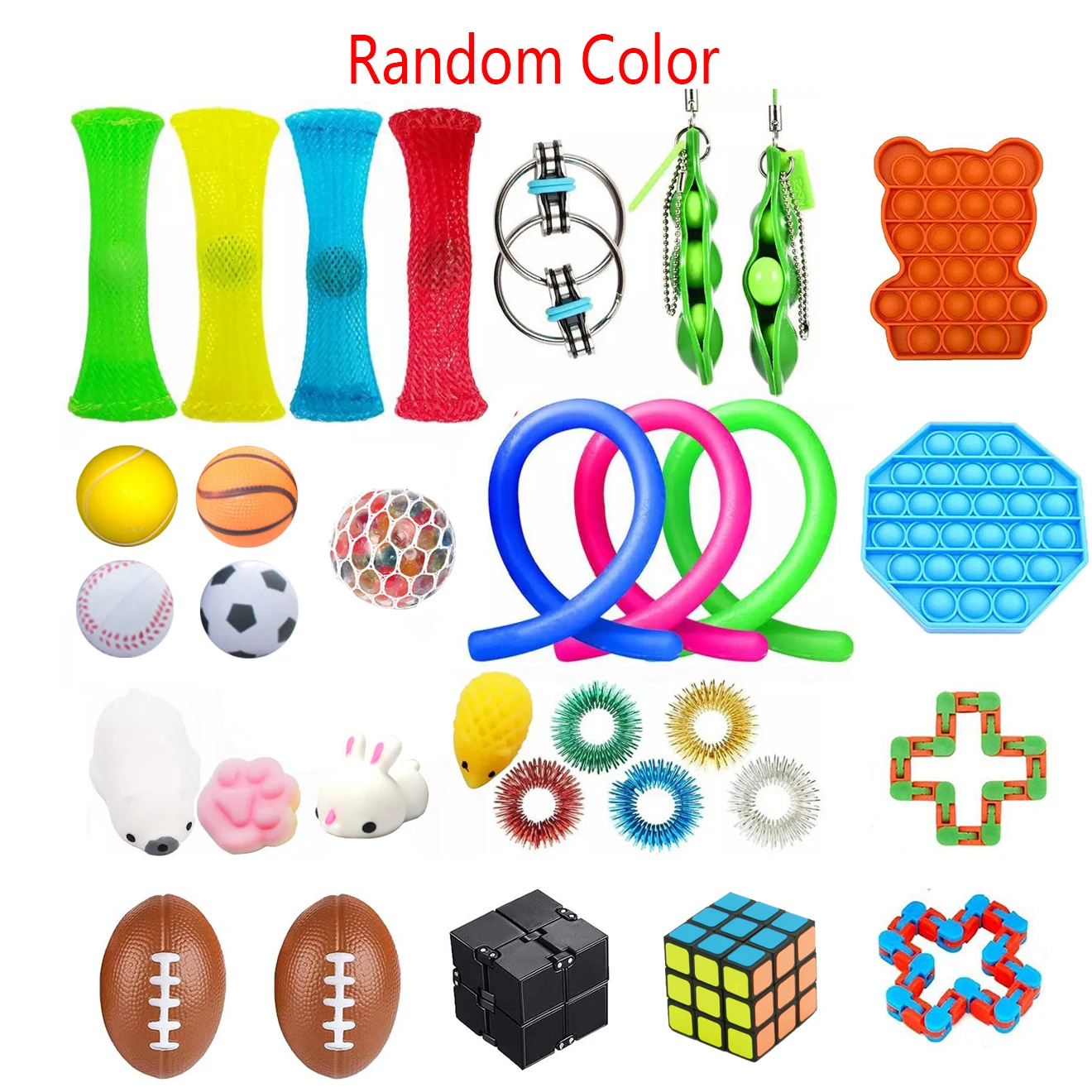 

TOP Fidget Toys Pack Anti Stress Set Stretchy Strings Gift Pack Adults Children Squishy Sensory Antistress Relief Figet Toys