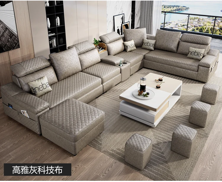 Современный минималистский латексный кожаный тканевый диван cama Съемный и