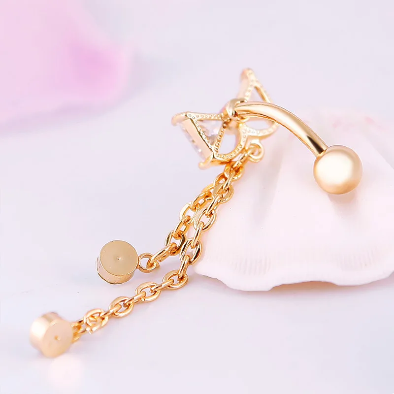 Имитация пирсинга затычки для ушей имитация перегородки стразы бант пупок