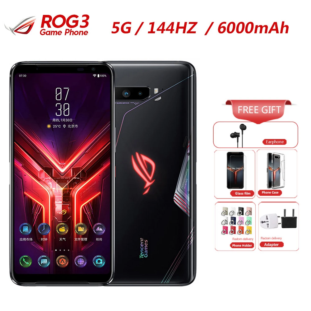 Asus ROG Phone 3 Strix 5G игровой смартфон 12 Гб 128 Snapdragon 865 6 59 &quot6000 мА/ч 64MP NFC бренд мобильный