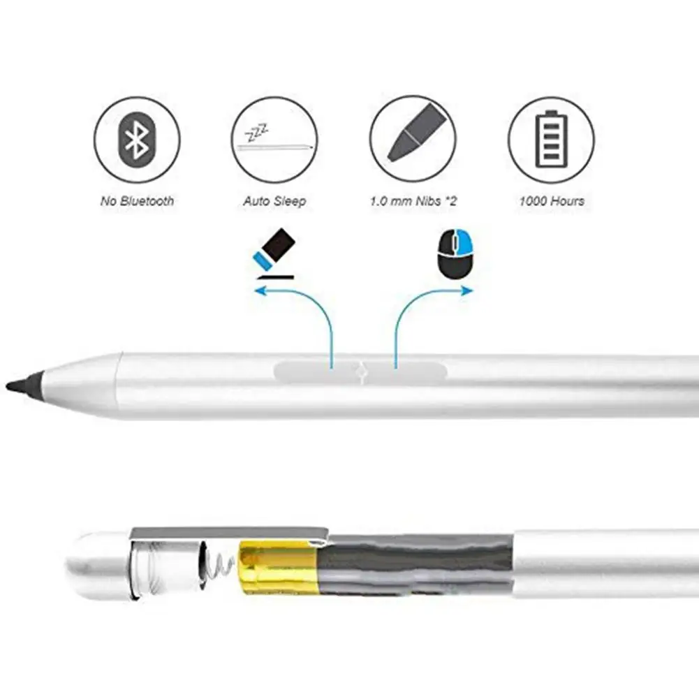 

Stylus Active Aluminum Alloy Touch Pen No Driver Required Stylus Pen For Microsoft/HP/Sony Tablet Accessories Drop Shipping