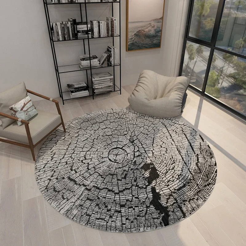 Nordic Home Round Carpets for Large Living Room Decoration Bedroom Lounge Rug Bedside Table Hall Washable Non-slip Floor Mat