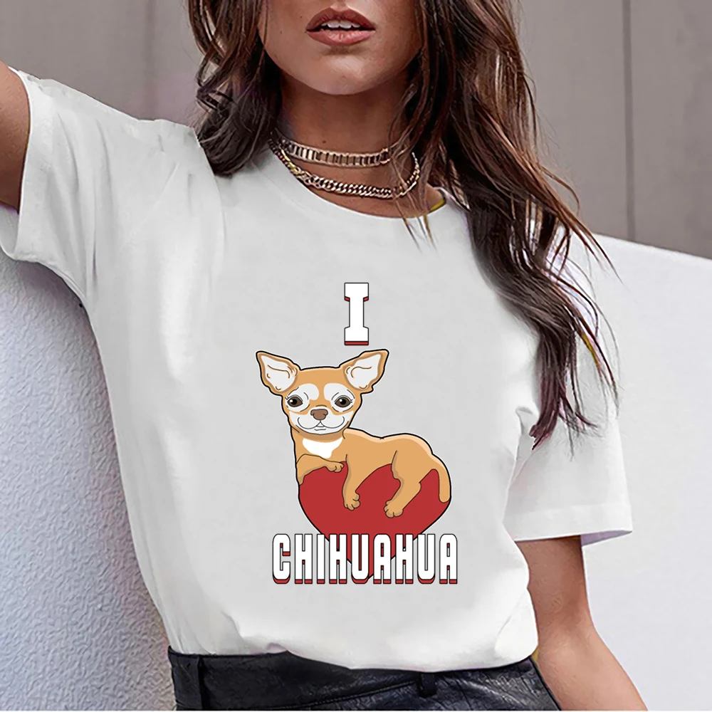 

Топы, футболка для женщин, чихуахуа, цветочный силуэт, надписи на заказ, женская футболка