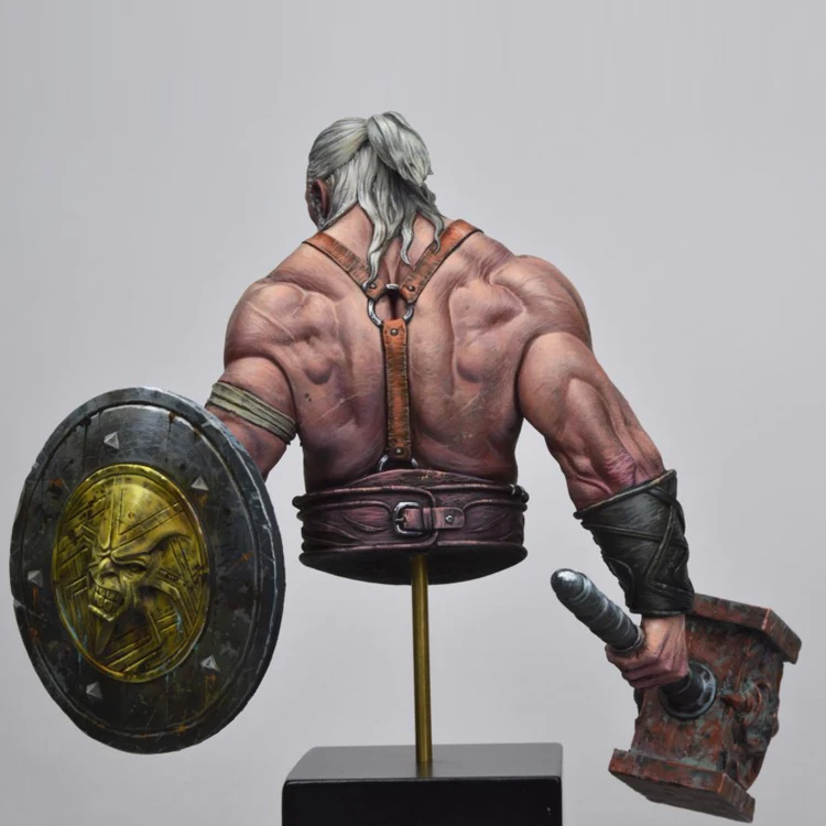 1/12 Смола Bresse сборка brez Hunterhead с топором щит бюст diy игрушки Diy Модель tamiya набор