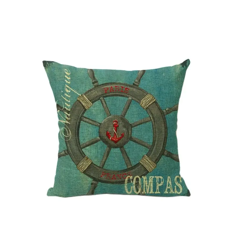 Чехол для подушки брендовый чехол с красным якорем 45*45 см квадратный морской