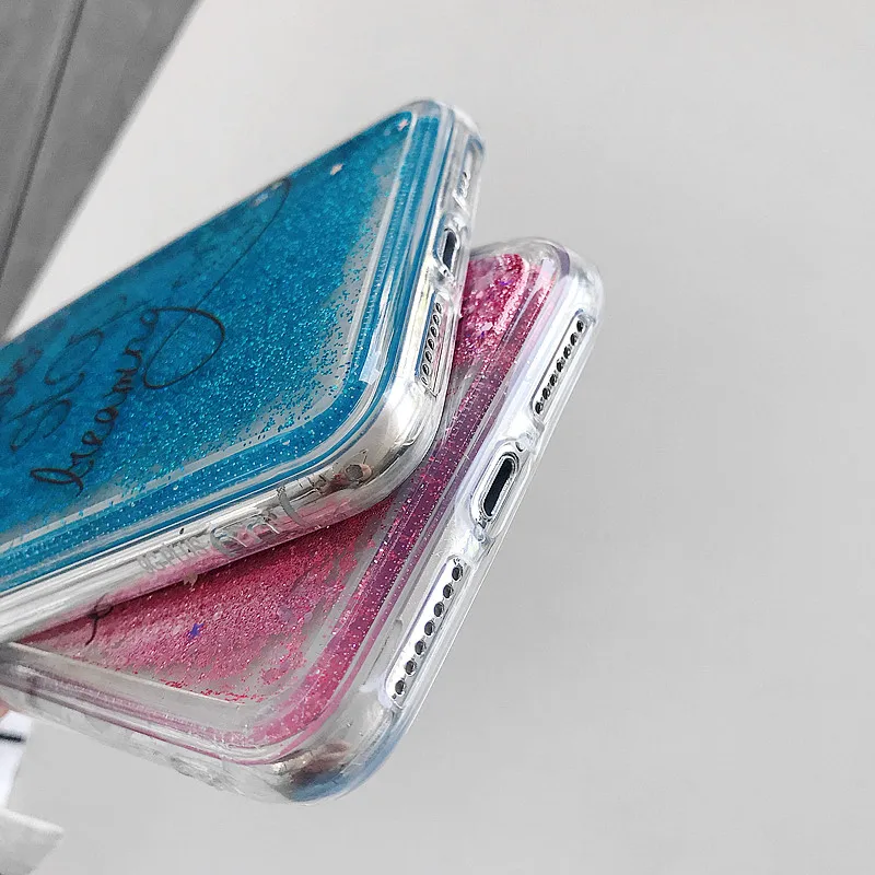 Жидкий чехол Quicksan для Iphone 11 Pro Max телефона Xs IPhone 6 7 8 Plus прозрачный Xr 6S Бесплатная