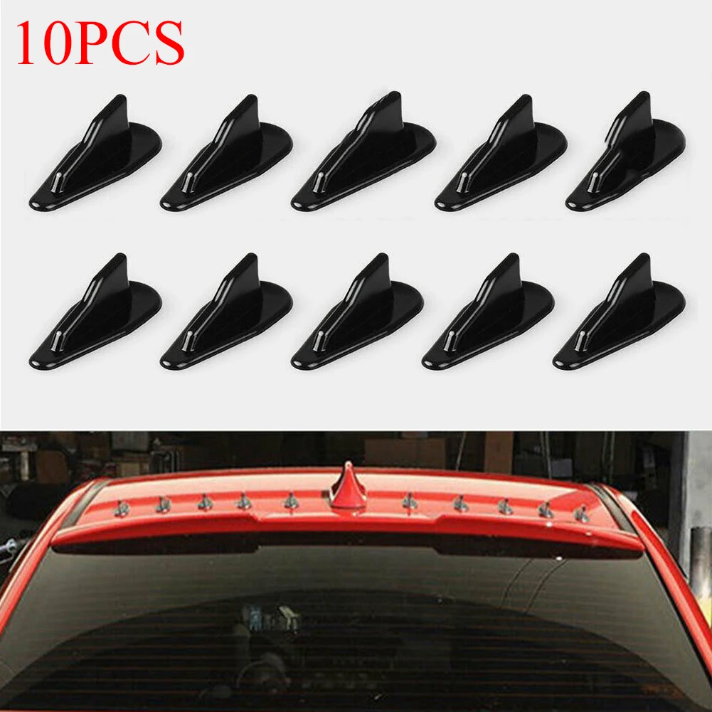 

10Pcs Universal EVO-Style Roof Shark Fins Spoiler Wing Kit Vortex Generator
