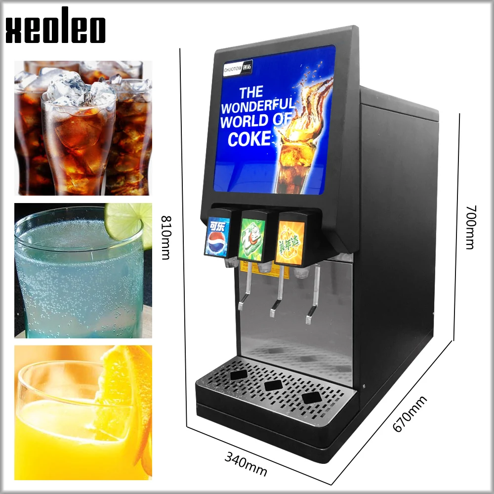XEOLEO 3 насосы колы диспенсер машины для колы напиток диспенсер Sprite/Fanta/Pepsi/сок Напиток Диспенсер машина