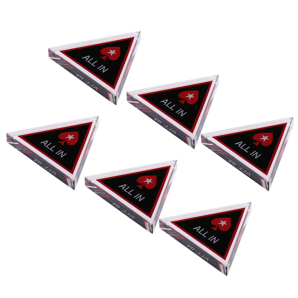 6x Техасский Hold'em карточный покер игры все в чипе кнопки для казино проба