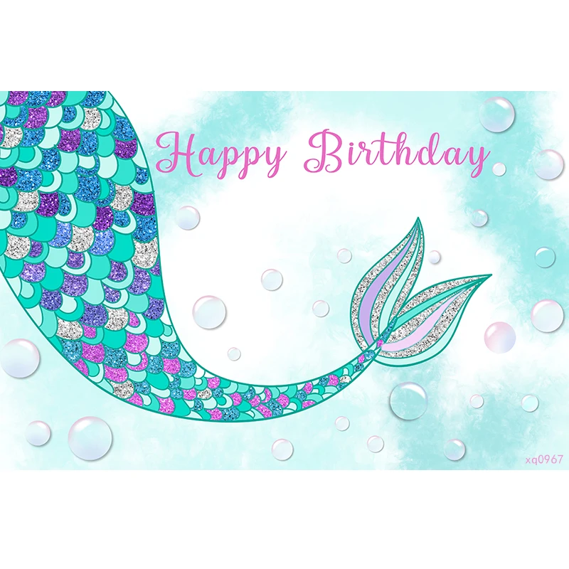 Sensfun красивый фиолетовый мята Русалка фоновые украшения для вечеринок девочек