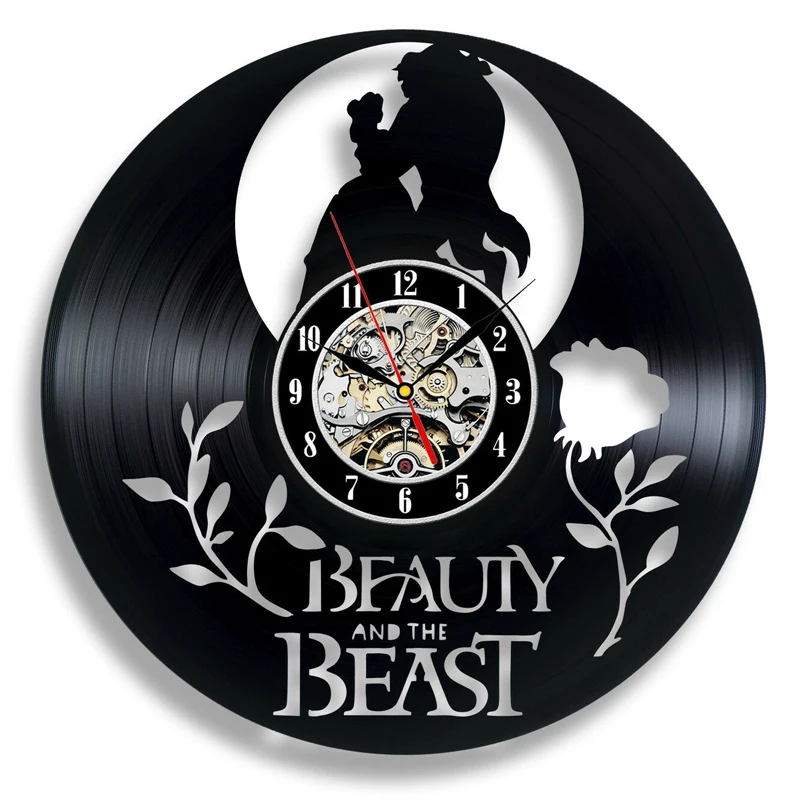 Винтажные виниловые настенные часы современный дизайн Мультяшные 3d-наклейки