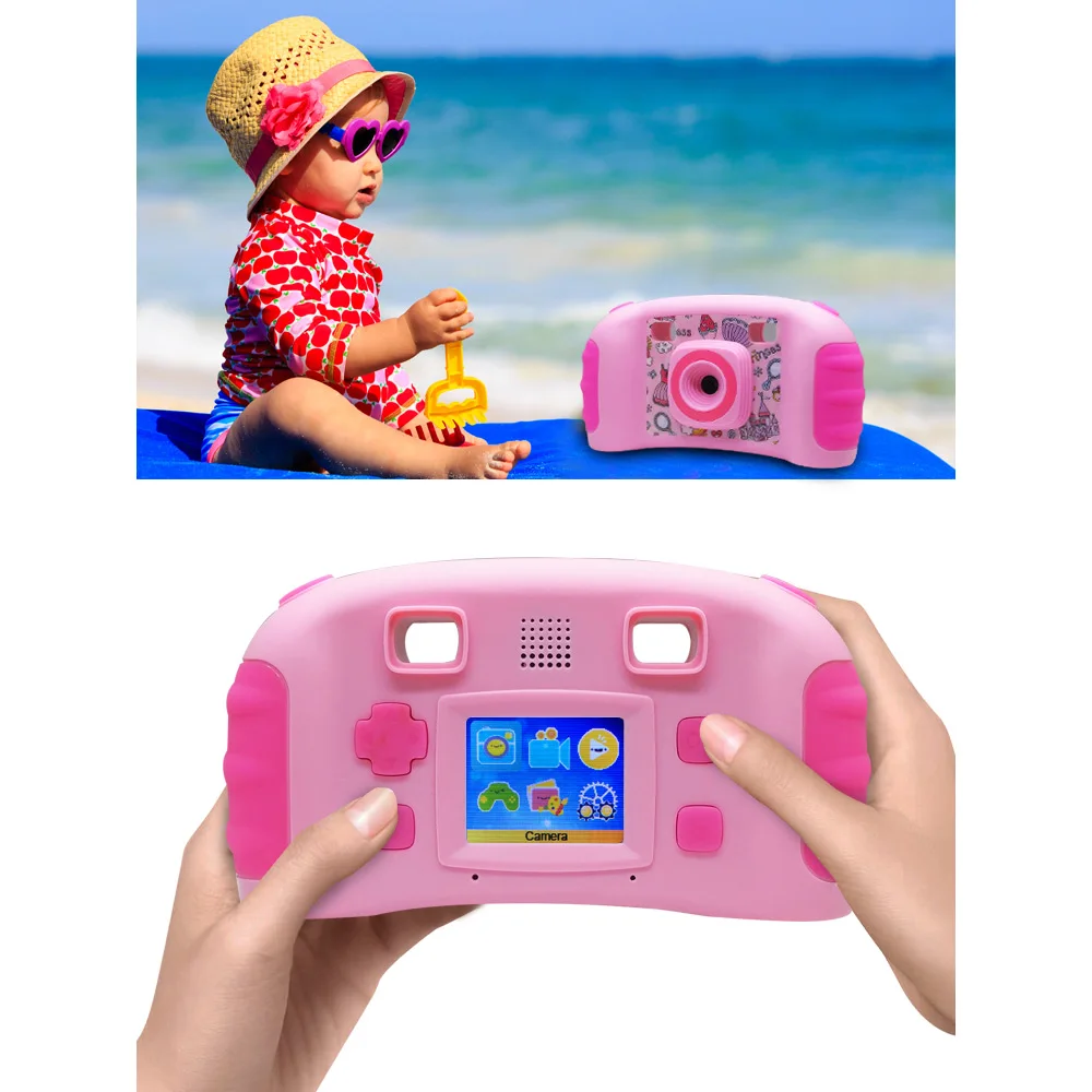 Синий Розовый 1 8 &quotЖК экран детская игровая камера 5MP цифровая видео Фотокамера