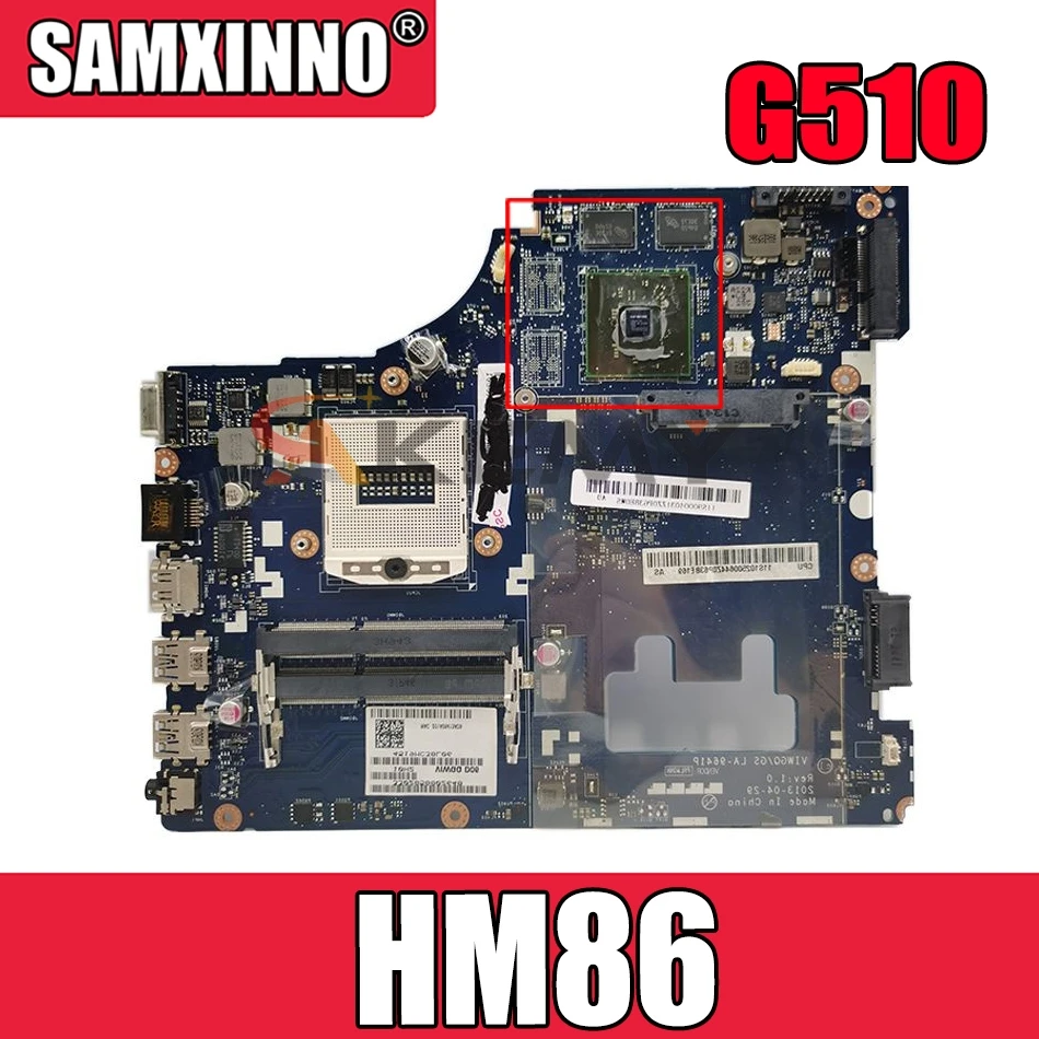 VIWGQ/GS LA 9641P �էݧ� �ߧ���ҧ�ܧ� Lenovo G510 �ާѧ�֧�ڧߧ�ܧѧ� ��ݧѧ�� HM86 PGA947 DDR3L 100%