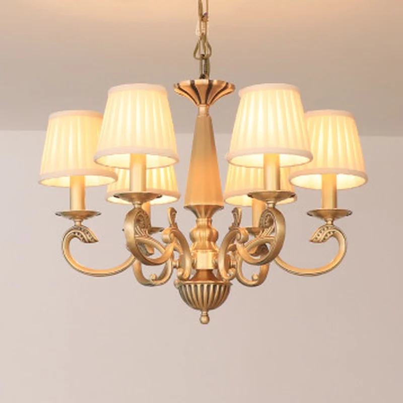 Американская медная люстра Роскошные Бронзовые светильники с подвесками для